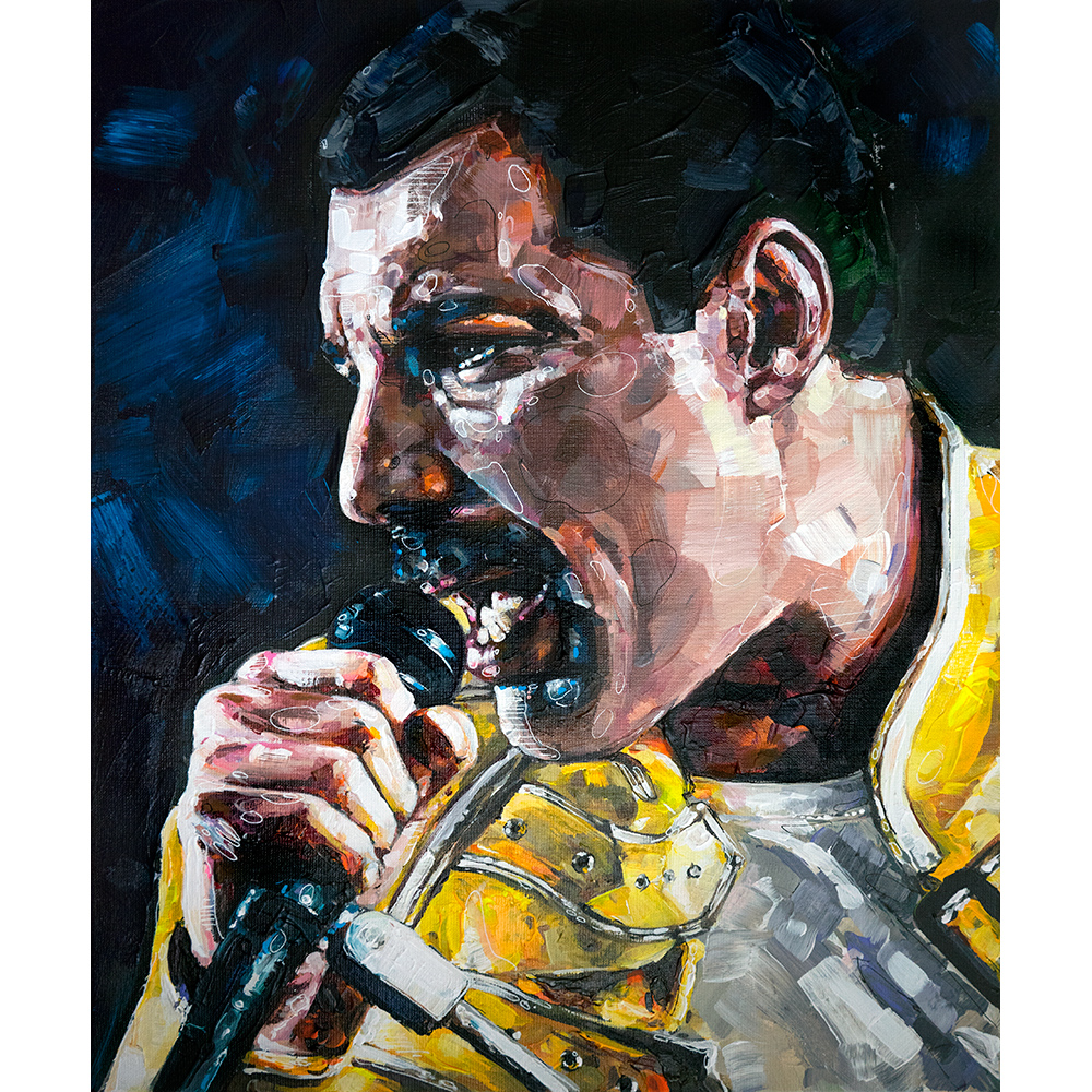Poster Affiche Freddie Mercury Yellow Jacket Graphic Fan Art 