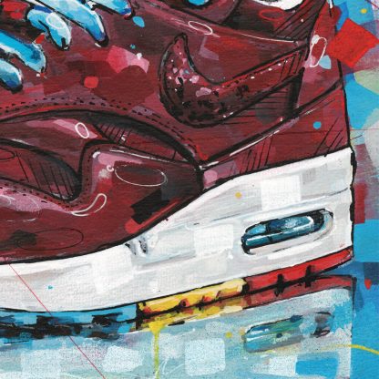 Pintura de Nike Air Max x Parra Cherrywood (40x30cm) – Jos art
