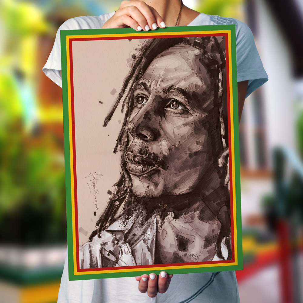 Bob Marley BobMarley Reggea Reggae music singer legend Jamaica Kingston one love BobMarleyprint BobMarleyposter BobMarleyplakat BobMarleyart BobMarleykunst BobMarleypainting Weed no woman no cry BobMarleyCanvas artprint