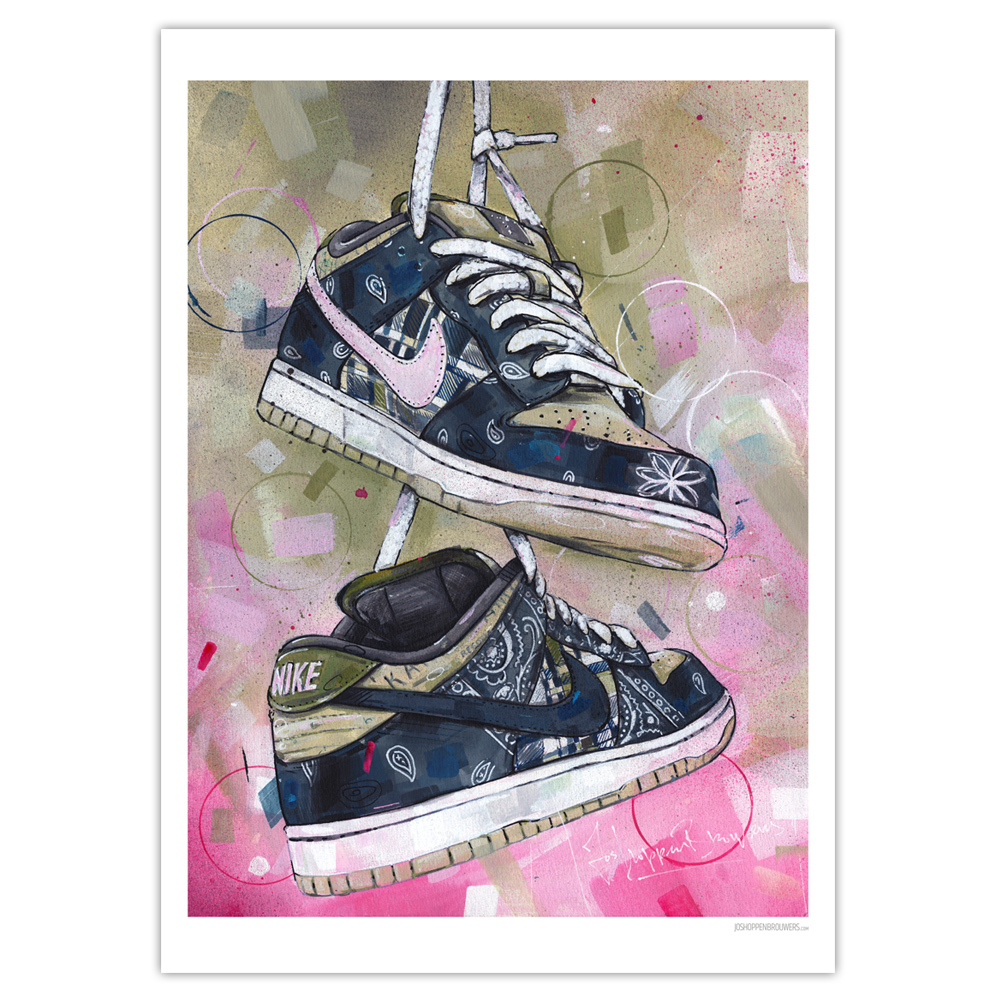 klok Giet steen Nike SB Dunk low Travis Scott print (50x70cm) – Jos Hoppenbrouwers art