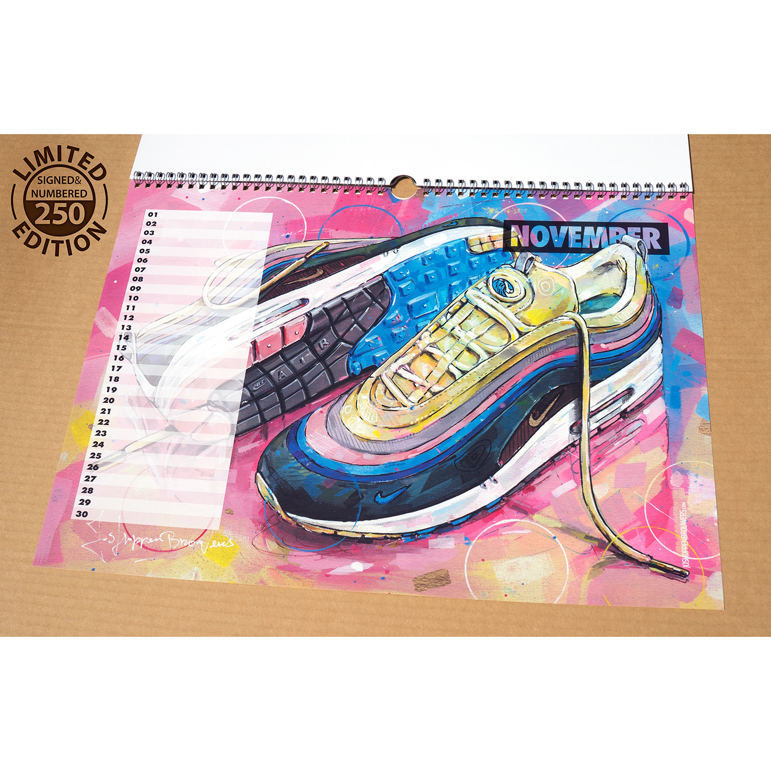 Nike sneaker art calendar (420x297mm) *limited edition Jos