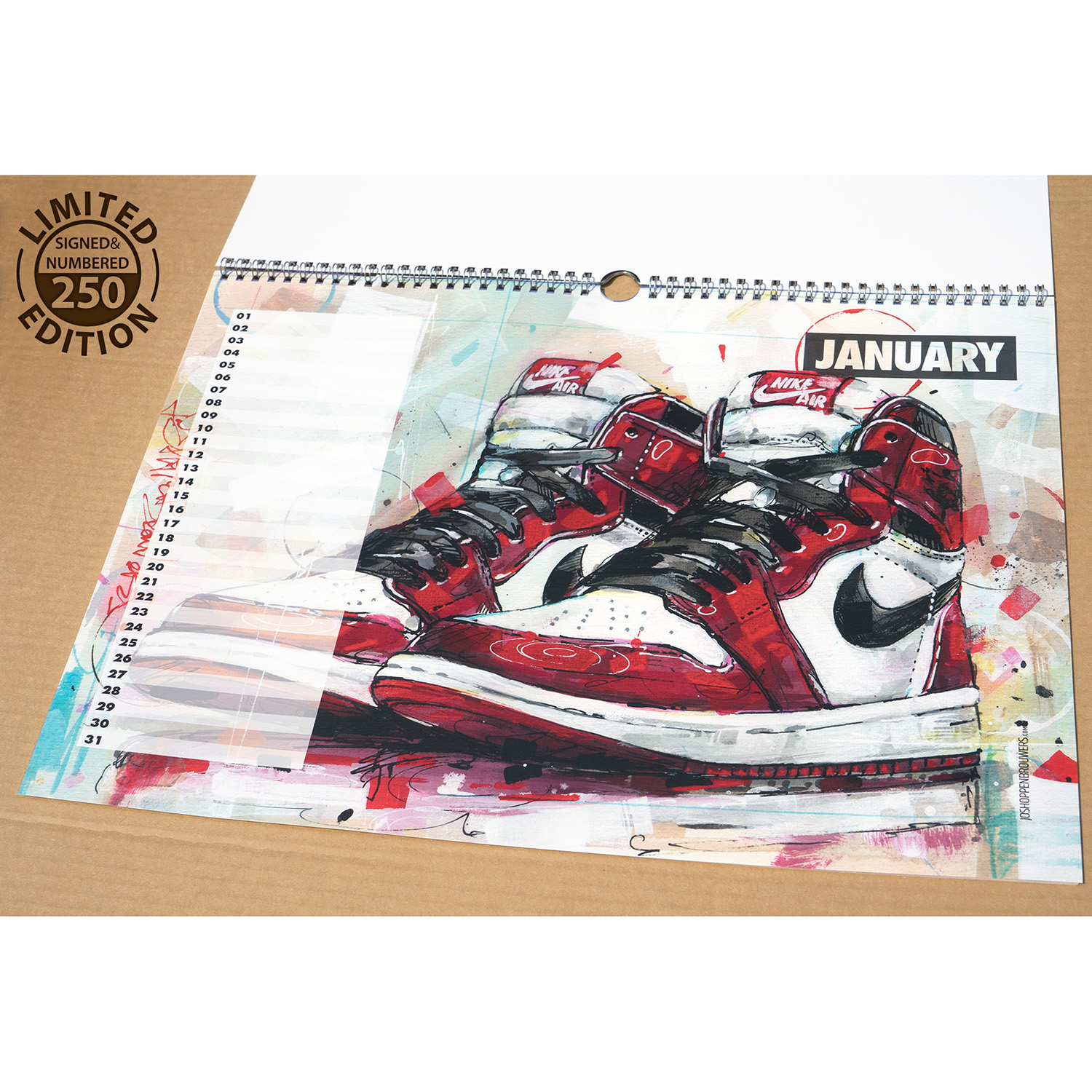 Calendrier sneaker art Nike (420x297mm) *édition limitée Jos