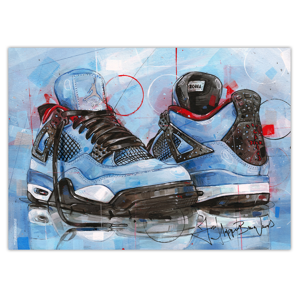 Nike air Jordan 4 Travis Scott Cactus Jack print (70x50cm) - Jos  Hoppenbrouwers art