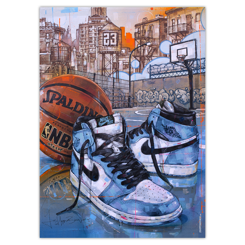 Nike Air Jordan 1 University blue print (50x70cm) – Jos